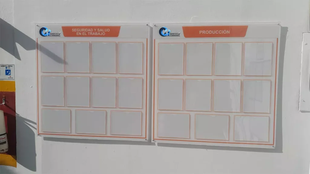 Ayudas visuales y señalética interior - Tableros acrílicos y señalización interior y exterior para empresas - C&T Suministros y Soluciones